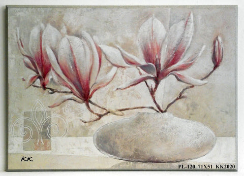 Obraz - Kwiaty magnolii w kamieniu - reprodukcja na płycie KK2020 71x51 cm - Obrazy Reprodukcje Ramy | ergopaul.pl