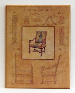 Obraz - Krzesło Ludwika XIV, szkice - reprodukcja na płycie A1297 35x45 cm. OSTATNIA SZTUKA! - Obrazy Reprodukcje Ramy | ergopaul.pl
