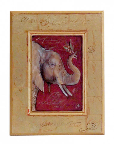 Obraz - Portret słonia - reprodukcja na płycie A1416 32X41 cm. - Obrazy Reprodukcje Ramy | ergopaul.pl