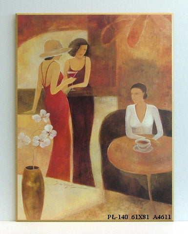 Obraz - Trzy panie w kawiarni - reprodukcja na płycie A4611 61x81 cm - Obrazy Reprodukcje Ramy | ergopaul.pl