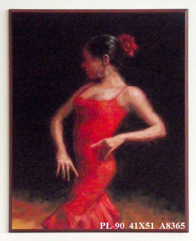 Obraz - Tancerka w czerwonej sukience - reprodukcja na płycie A8365 41x51 cm - Obrazy Reprodukcje Ramy | ergopaul.pl