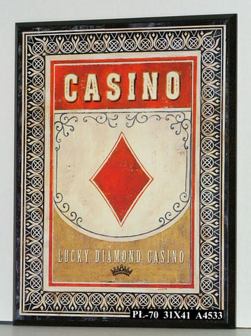 Obraz - Karta karo, casino - reprodukcja na płycie A4533 31x41 cm - Obrazy Reprodukcje Ramy | ergopaul.pl