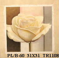 Obraz - Kwiat na geometrycznym tle, róża - reprodukcja na płycie TR1108 31x31 cm - Obrazy Reprodukcje Ramy | ergopaul.pl
