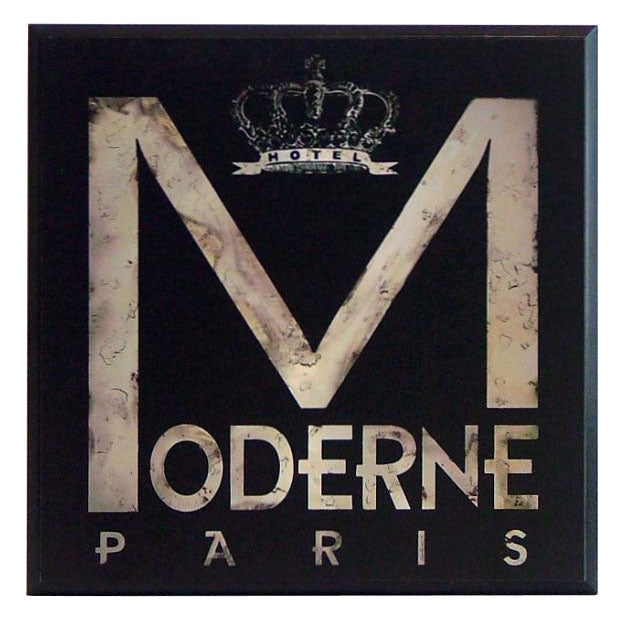 Obraz - Szyld hotelu 'Moderne Paris' - reprodukcja A6684 na płycie 31x31 cm. - Obrazy Reprodukcje Ramy | ergopaul.pl