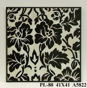 Obraz - Czarne ornamenty na białym tle - reprodukcja na płycie A5822 41x41 cm - Obrazy Reprodukcje Ramy | ergopaul.pl