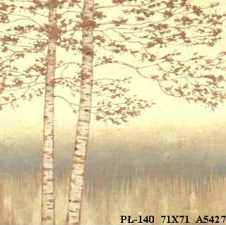 Obraz - Drzewa w beżach, brzozy - reprodukcja na płycie A5427 71x71 cm - Obrazy Reprodukcje Ramy | ergopaul.pl