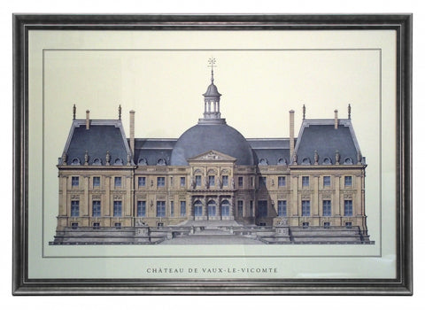 Obraz - Francuska Architektura, Chateau de Vaux-Le-Vicomte - reprodukcja w ramie AP399 84x57,5 cm - Obrazy Reprodukcje Ramy | ergopaul.pl