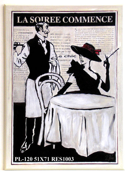 Obraz - Scenka w restauracji w Paryżu - reprodukcja na płycie RES1003 51x71 cm - Obrazy Reprodukcje Ramy | ergopaul.pl