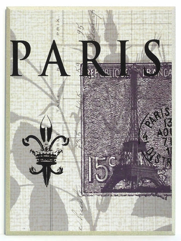 Obraz - Pocztówka z Francji z Wieżą Eiffel'a - reprodukcja na płycie AB2381 31x41 cm. - Obrazy Reprodukcje Ramy | ergopaul.pl