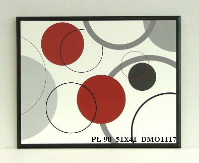 Obraz - Koła w czerni, bieli i czerwieni - reprodukcja na płycie DMO1117 51x41 cm - Obrazy Reprodukcje Ramy | ergopaul.pl