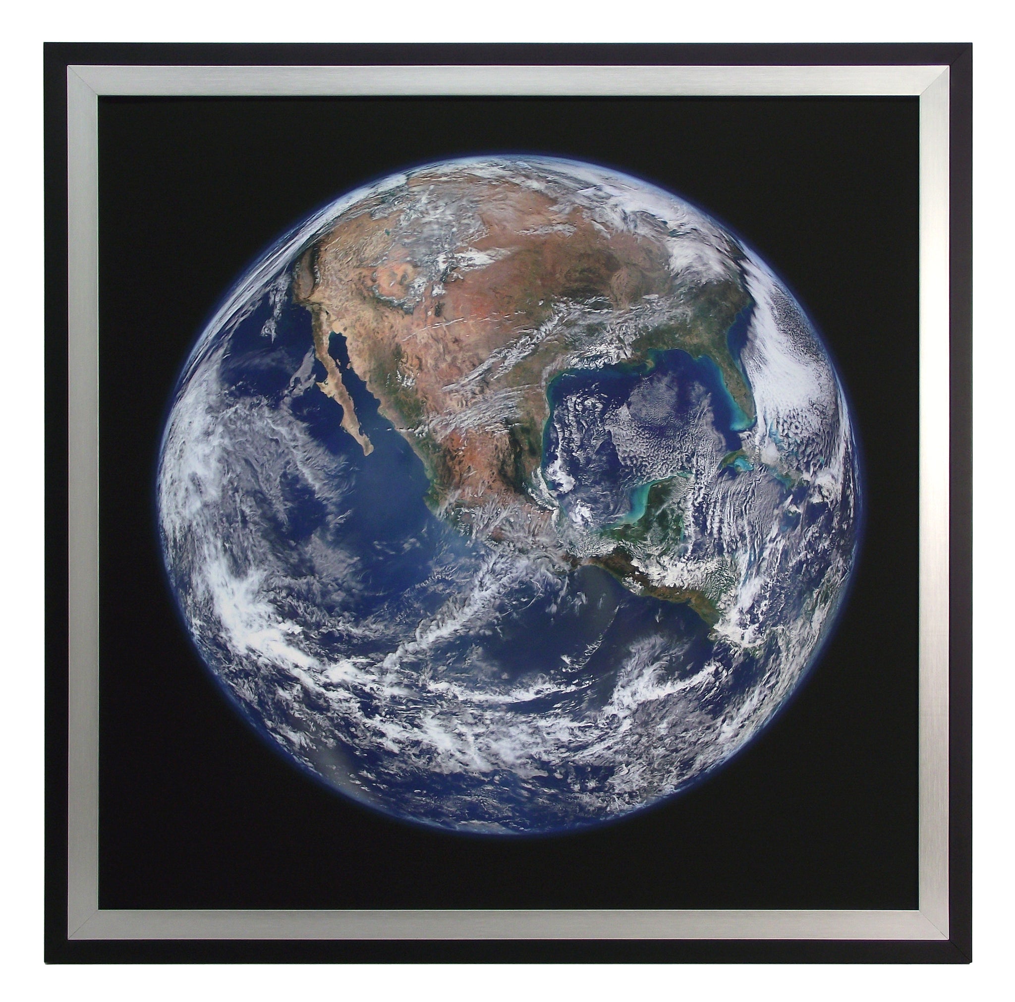 Obraz - Ziemia z kosmosu, kolorowa fotografia NASA - reprodukcja 1AP3243 w ramie 70x70 cm