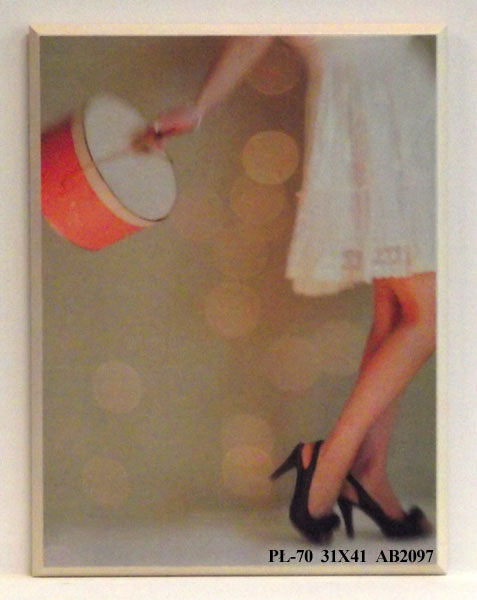 Obraz - Pastel glam, Dziewczyna w białej sukience, kadr - reprodukcja na płycie AB2097 31x41 cm - Obrazy Reprodukcje Ramy | ergopaul.pl