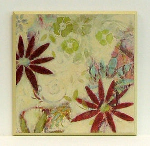Obraz - Pastelowe kwiatki - kompozycja - reprodukcja na płycie A5767 31x31 cm. - Obrazy Reprodukcje Ramy | ergopaul.pl