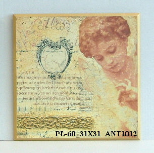 Obraz - Fresk, amorek z ornamentem - reprodukcja na płycie ANT1012 31x31 cm - Obrazy Reprodukcje Ramy | ergopaul.pl