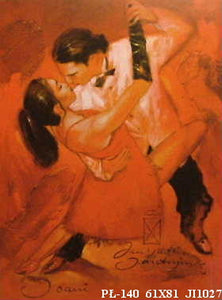 Obraz - Ogniste tango, para w tańcu - reprodukcja na płycie JI1027 61x81 cm - Obrazy Reprodukcje Ramy | ergopaul.pl