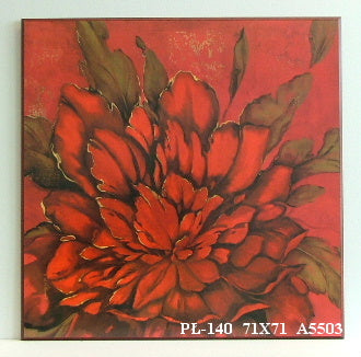 Obraz - Fragment czerwonego kwiatu - reprodukcja na płycie A5503 71x71 cm - Obrazy Reprodukcje Ramy | ergopaul.pl