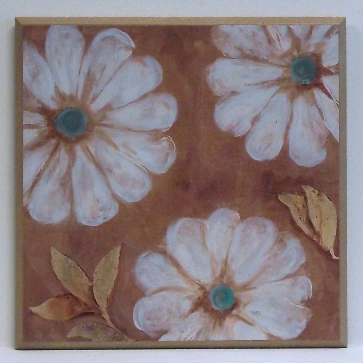 Obraz - Duże białe kwiaty - reprodukcja na płycie A9917 31x31 cm - Obrazy Reprodukcje Ramy | ergopaul.pl