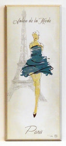 Obraz - Modelka w kolorowej sukience w Paryżu - reprodukcja na płycie WI2486 21x51 cm - Obrazy Reprodukcje Ramy | ergopaul.pl