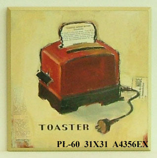 Obraz - Rysunkowy toster - reprodukcja na płycie A4356EX 31x31 cm - Obrazy Reprodukcje Ramy | ergopaul.pl