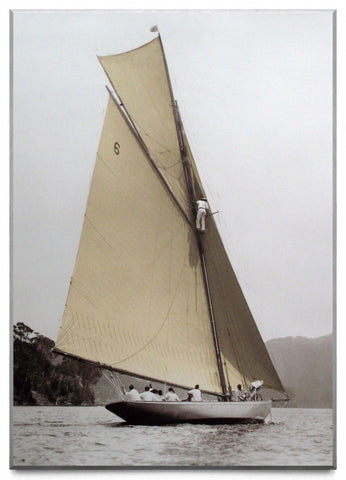 Obraz - Jacht Vintage II - reprodukcja fotografii 3AP3345 na płycie  51x71 cm - Obrazy Reprodukcje Ramy | ergopaul.pl