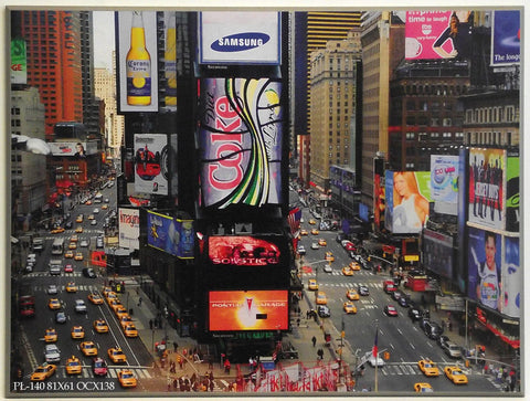 Obraz - New York, Kolorowy Times Square - reprodukcja na płycie OCX138 81x61 cm - Obrazy Reprodukcje Ramy | ergopaul.pl