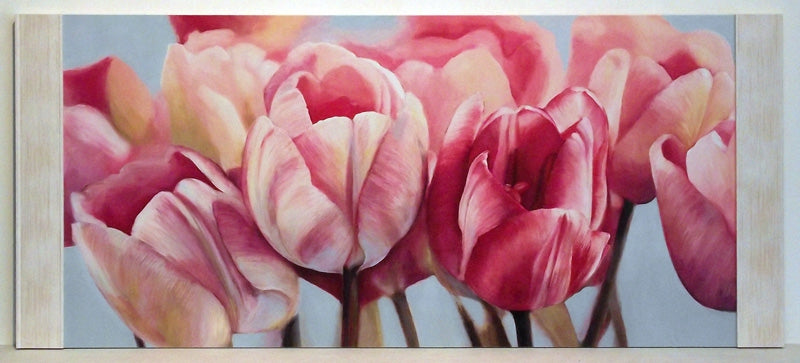 Obraz - Pęk różowych tulipanów - reprodukcja w półramie 2AN798 100x49 cm - Obrazy Reprodukcje Ramy | ergopaul.pl