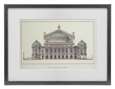 Obraz - Francuska Architektura, Paris Theatre de L'Opera - reprodukcja AP017 w ramie z passe-partout 50x37 cm. - Obrazy Reprodukcje Ramy | ergopaul.pl