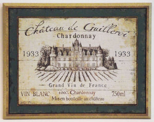 Obraz - Stara etykieta francuskiego wina - reprodukcja na płycie WI2563 37x29 cm - Obrazy Reprodukcje Ramy | ergopaul.pl