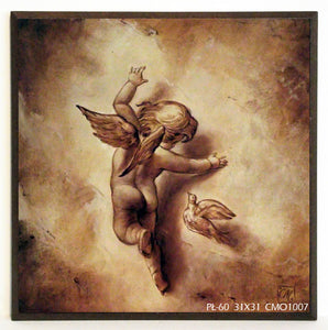 Obraz - Amorek latający - reprodukcja na płycie CMO1007 31x31 cm - Obrazy Reprodukcje Ramy | ergopaul.pl