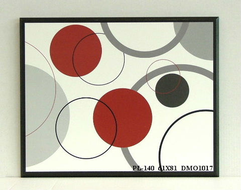 Obraz - Koła w czerni, bieli i czerwieni - reprodukcja na płycie DMO1017 81x61 cm - Obrazy Reprodukcje Ramy | ergopaul.pl