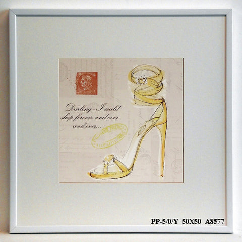 Obraz - Pastelowe pantofelki  - reprodukcja w ramie A8577 50x50 cm - Obrazy Reprodukcje Ramy | ergopaul.pl