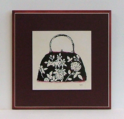 Obraz - Orientalne kwiaty, torba - reprodukcja na płycie D3597 28x28 cm - Obrazy Reprodukcje Ramy | ergopaul.pl