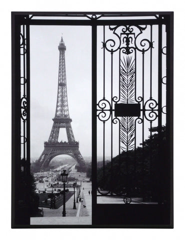 Obraz - Paryż, Wieża Eiffel'a, widok z Pałacu Trocadero, czarno-biała fotografia - reprodukcja 3AP3256-40 na płycie 31x41 cm - Obrazy Reprodukcje Ramy | ergopaul.pl