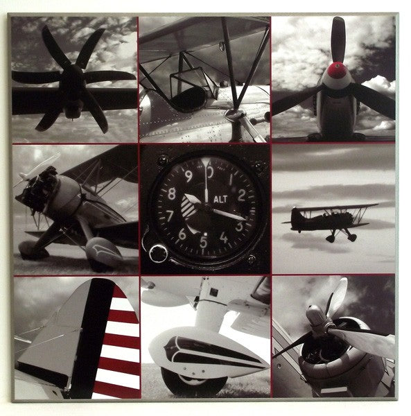 Obraz - Fragmenty samolotów, kompozycja - reprodukcja na płycie A9804 71x71 cm - Obrazy Reprodukcje Ramy | ergopaul.pl