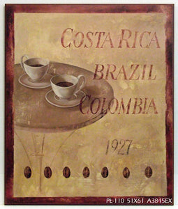 Obraz - Plakat z kolumbijską kawą z 1927 roku - reprodukcja A3845EX na płycie 51x61 cm. - Obrazy Reprodukcje Ramy | ergopaul.pl