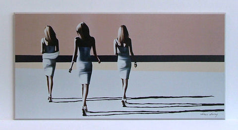 Obraz - Dziewczyny idące po wybiegu - reprodukcja na płycie DD4568 101x51 cm - Obrazy Reprodukcje Ramy | ergopaul.pl