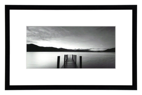 Obraz - Pejzaż I, Zmierzch nad jeziorem - reprodukcja fotografii oprawiona w ramę drewnianą 40x25 cm