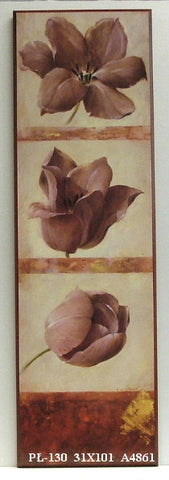 Obraz - Kwiat w trzech stadiach - reprodukcja na płycie A4861 31x101 cm - Obrazy Reprodukcje Ramy | ergopaul.pl