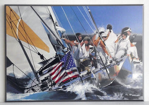 Obraz - Załoga amerykańskiego jachtu - reprodukcja AL124 na płycie 66x46 cm. - Obrazy Reprodukcje Ramy | ergopaul.pl