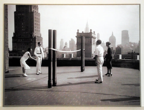 Obraz - Stare fotografie, Tenis na dachu hotelu, Nowy Jork - reprodukcja na płycie 3AP1674 81x61 cm - Obrazy Reprodukcje Ramy | ergopaul.pl