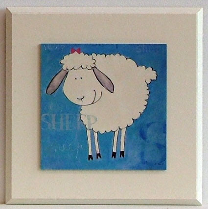 Obraz - Na farmie, owca - reprodukcja na płycie D3904 26x26 cm - Obrazy Reprodukcje Ramy | ergopaul.pl