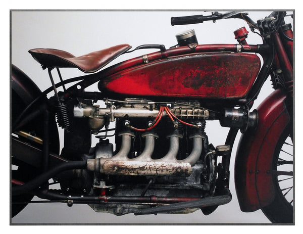 Obraz 4-cylindrowy motocykl Indian Ace, 1929r na płycie 81x61 cm - ErgoPaul