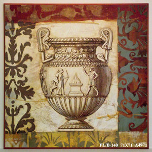 Obraz - Graficzna antyczna waza z ornamentami - reprodukcja na płycie A4971 71x71 cm - Obrazy Reprodukcje Ramy | ergopaul.pl