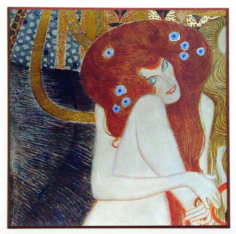 Obraz - Gustav Klimt, 'Fryz Beethovena' - detal - reprodukcja na płycie GK2140 51x51 cm. - Obrazy Reprodukcje Ramy | ergopaul.pl