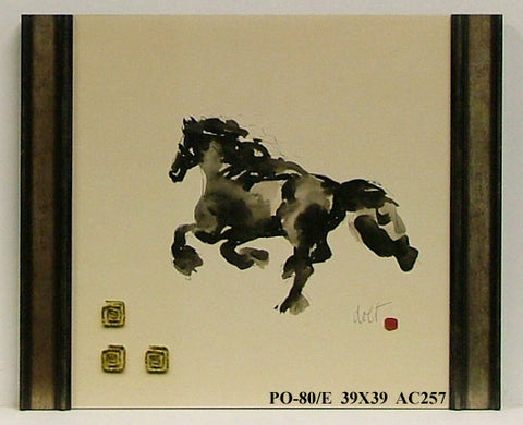 Obraz - Koń w ruchu - reprodukcja w półramie AC257 39x39 cm - Obrazy Reprodukcje Ramy | ergopaul.pl