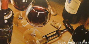 Obraz - Butelki wina, kieliszki i korkociąg - reprodukcja na płycie SFE4087 101x51 cm - Obrazy Reprodukcje Ramy | ergopaul.pl