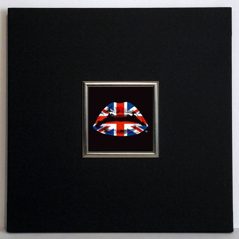 Obraz - Usta, flaga brytyjska - reprodukcja w ramie IGP5844 50x50 cm - Obrazy Reprodukcje Ramy | ergopaul.pl