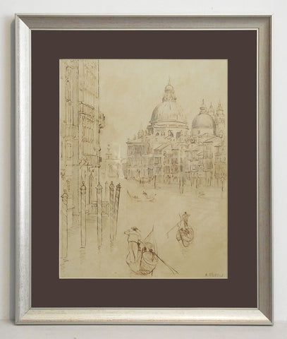 Obraz - Kościół św. Marii, Wenecja - reprodukcja WI010038 oprawiona w ramę 37x45 cm