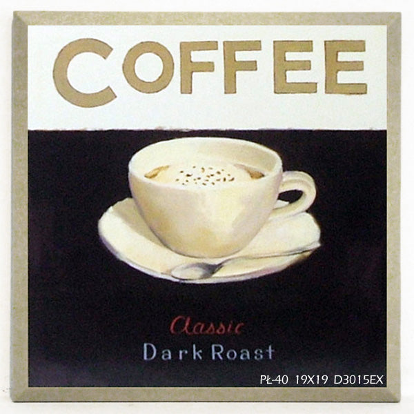 Obraz - Minimalistyczna kawiarnia, kawa w czerni i bieli - reprodukcja na płycie D3015EX 19x19 cm - Obrazy Reprodukcje Ramy | ergopaul.pl
