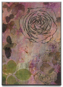 Obraz - Pastelowa kompozycja z konturem kwiatu róży - reprodukcja A6602 na płycie 51x71 cm. - Obrazy Reprodukcje Ramy | ergopaul.pl